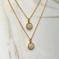 Gold Round Pendant Pair